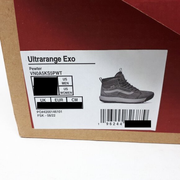 Vans Ultrarange Exo Hi MTE Pewter Gray Hiking Shoe Sneaker Boot Mens Size NEW - Picture 9 of 11